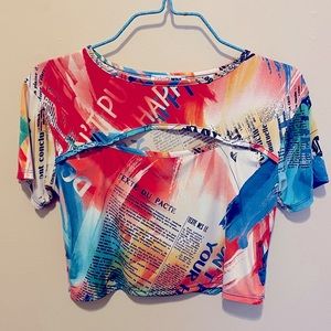Graphic crop top